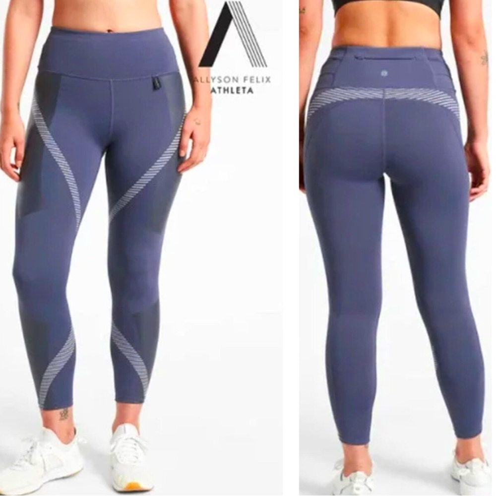 PLUS‎ Athleta X Allyson Felix Legend 7/8 Tight Legging Medieval Violet Size 3X